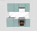 Кухня ЛДСП 2м (для газовой варочной поверхности) 