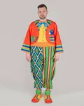 Комбинезон Клоуна Клёпы для взрослого (164-170 / размер 46-54 / Готовое изделие)
