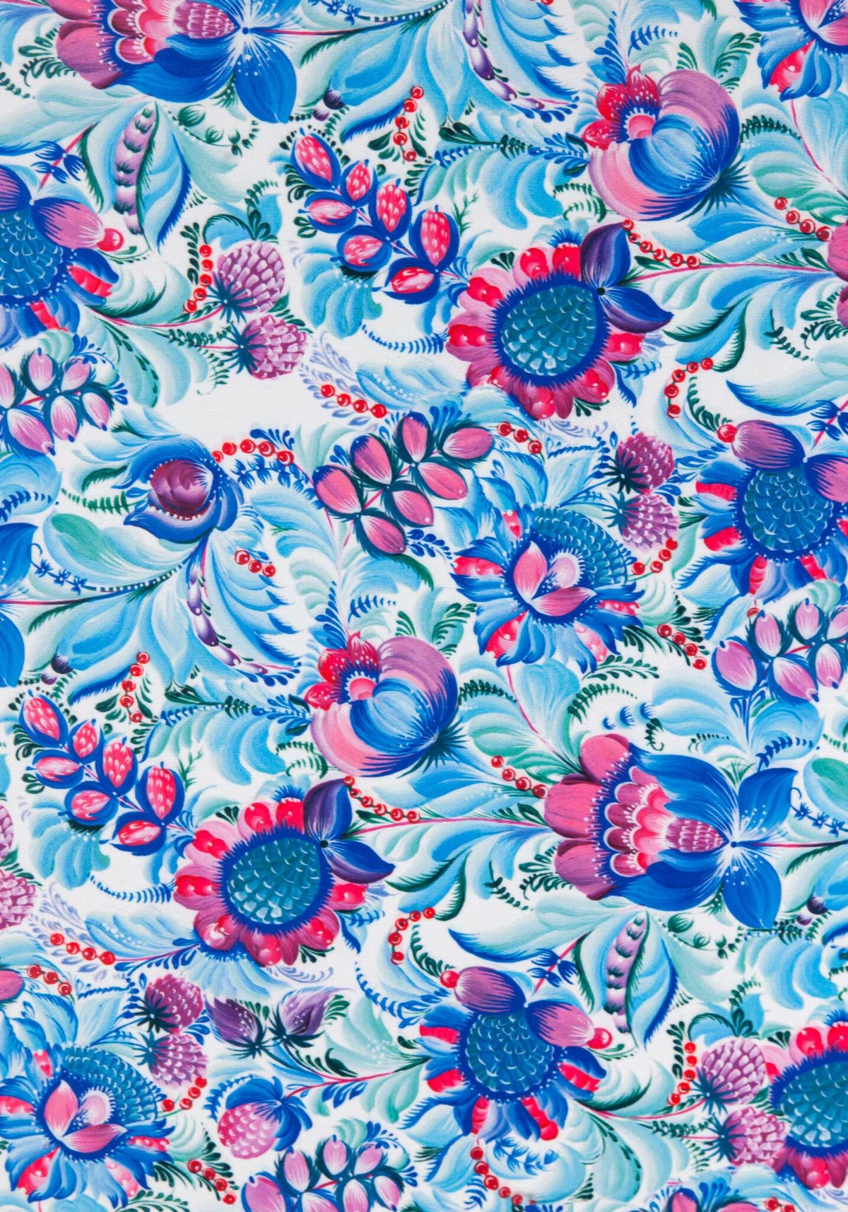 Ткань Петриковская роспись (Креп-сатин)