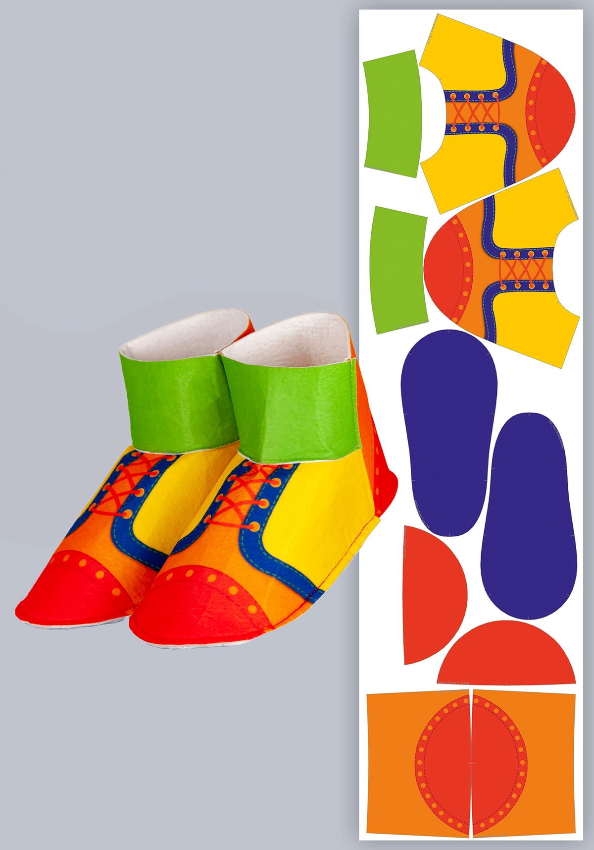 Ботинки Клоуна Клёпы для взрослого (Готовое изделие)