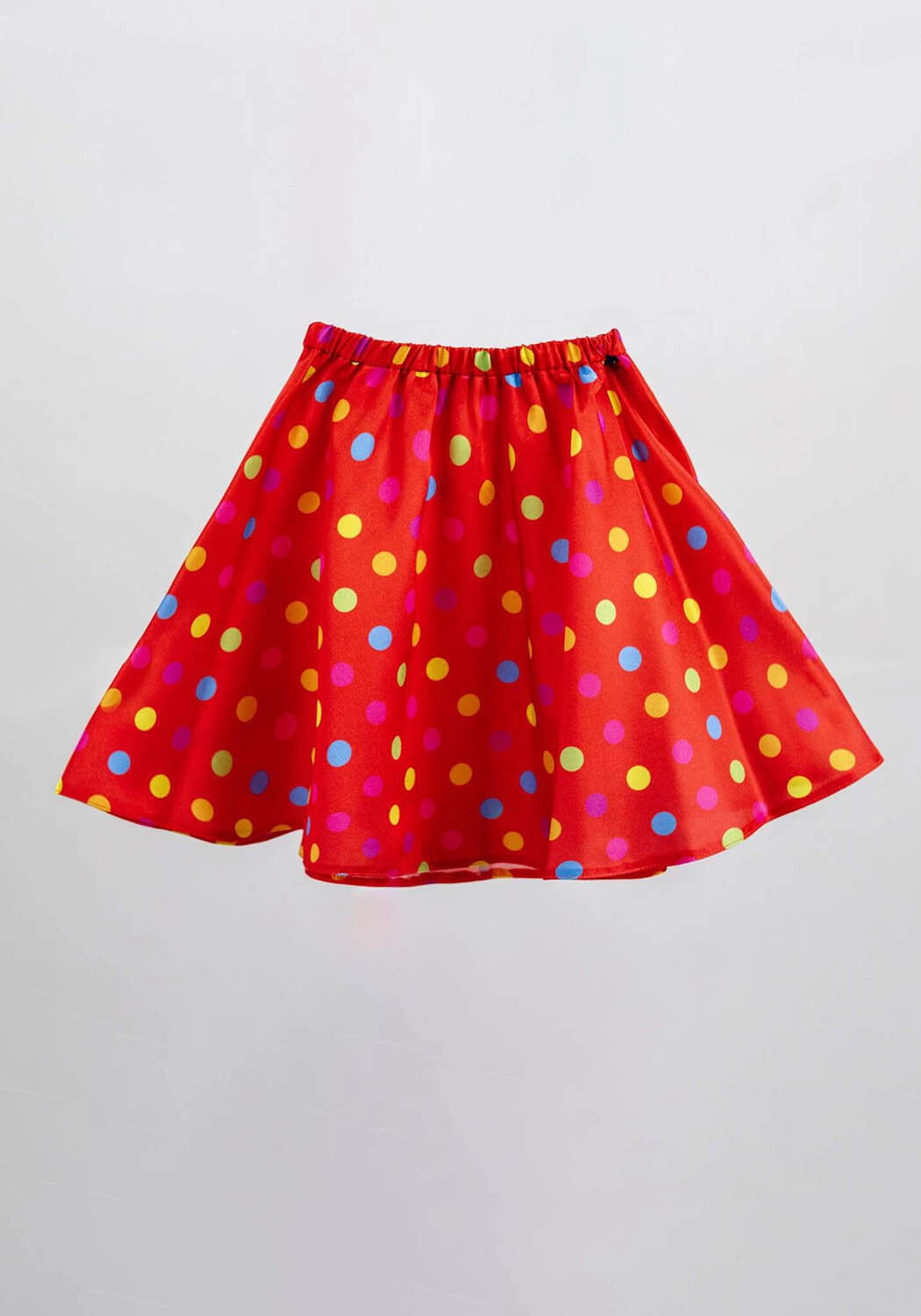 Юбка в цветной горошек (рост 116-134 / красный / Готовое изделие)