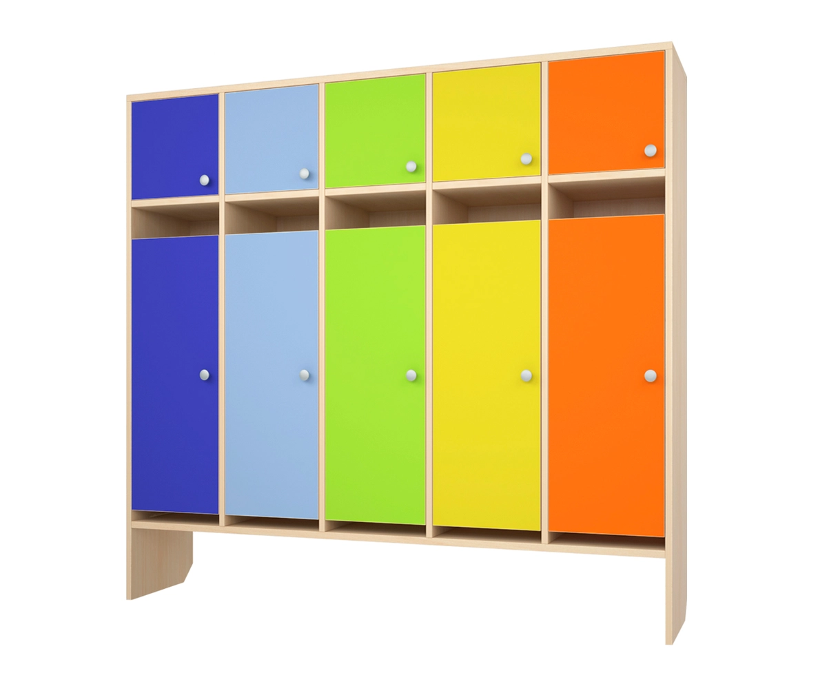 Шкаф детский для одежды с антресолью 5 секций