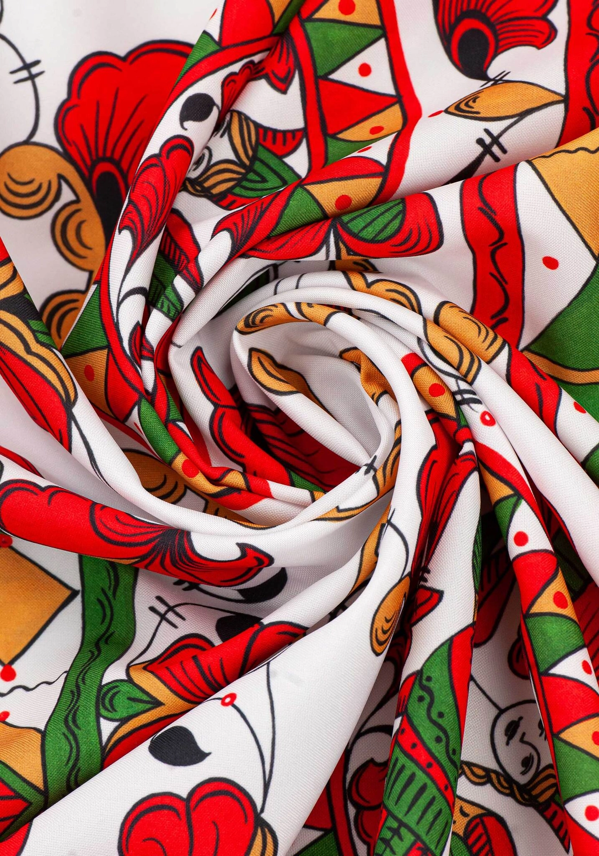 Ткань Пермогорская роспись (Креп-сатин)