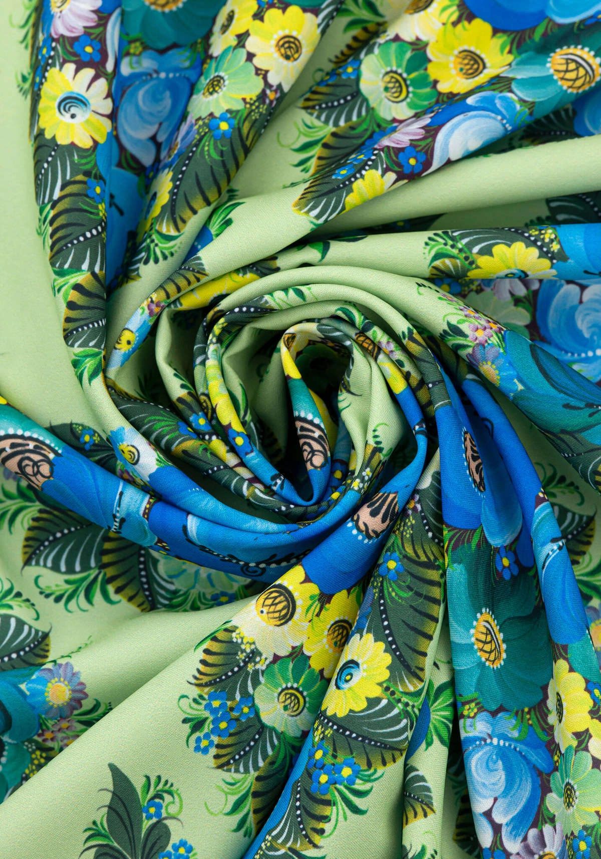 Ткань Волховская роспись (Креп-сатин)