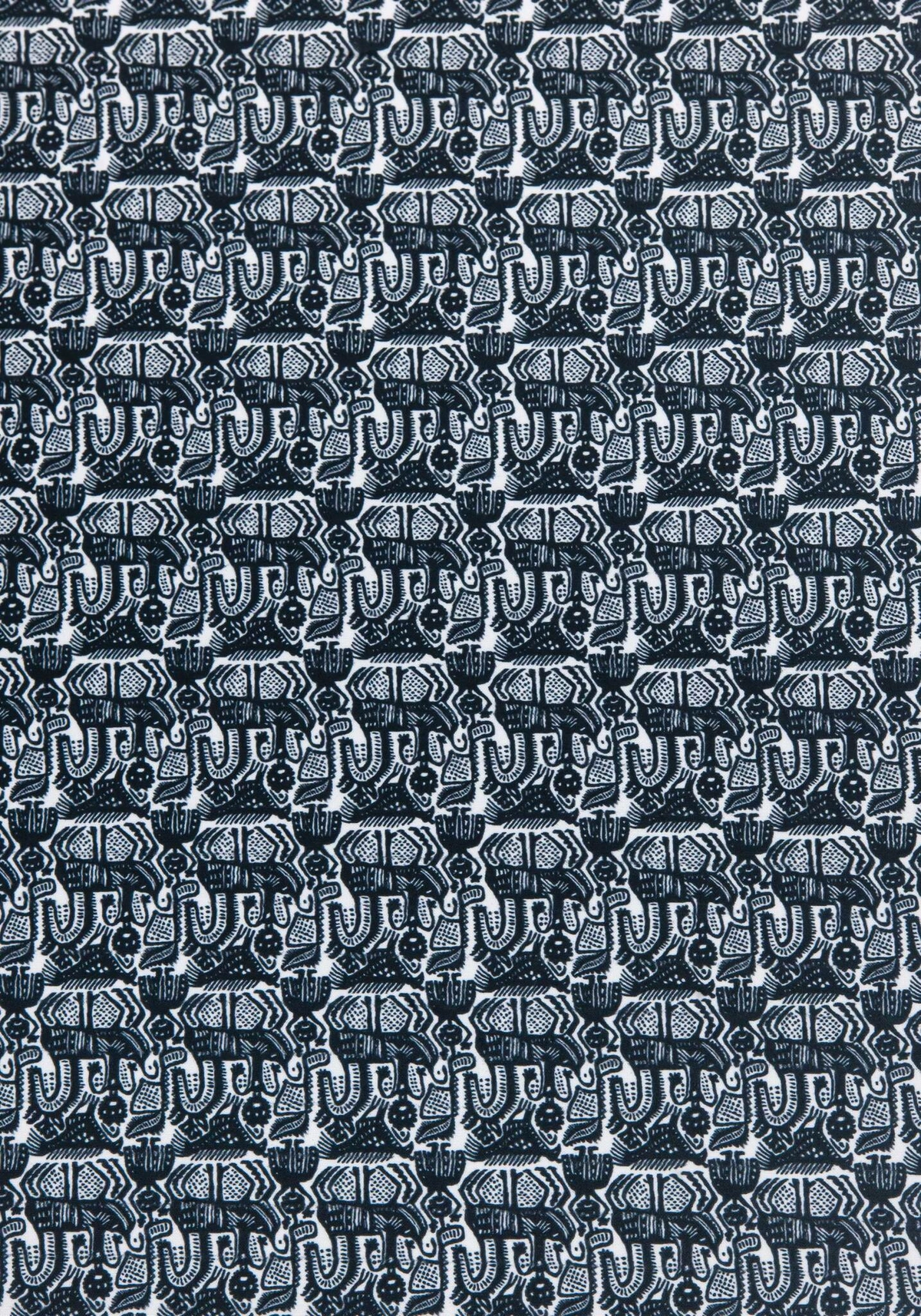 Набивная ткань Север (Креп-сатин)