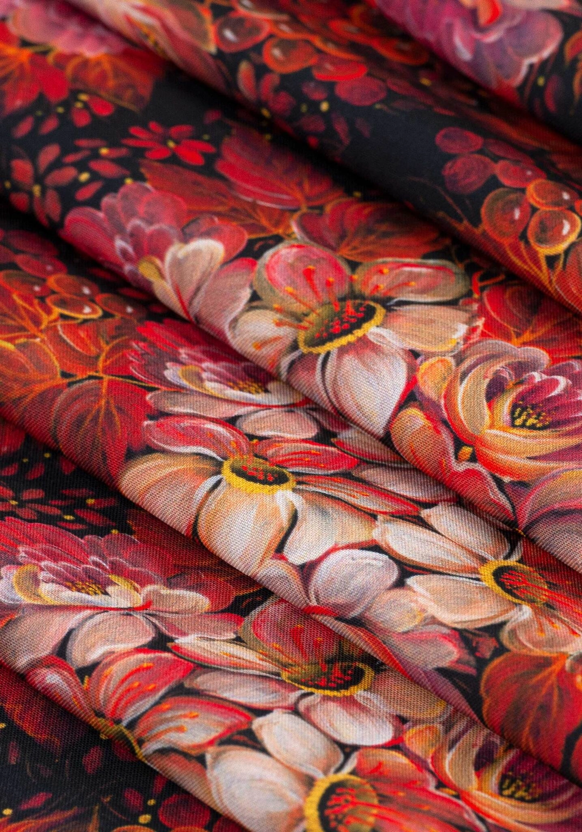 Ткань Расписная Осень (Креп-сатин)