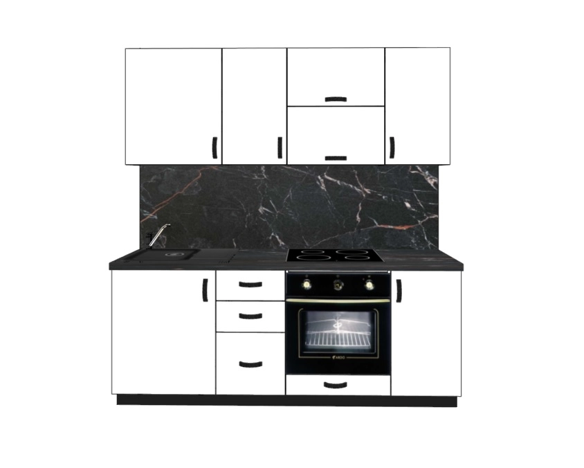 Кухня ЛДСП 2м (для электрической поверхности)