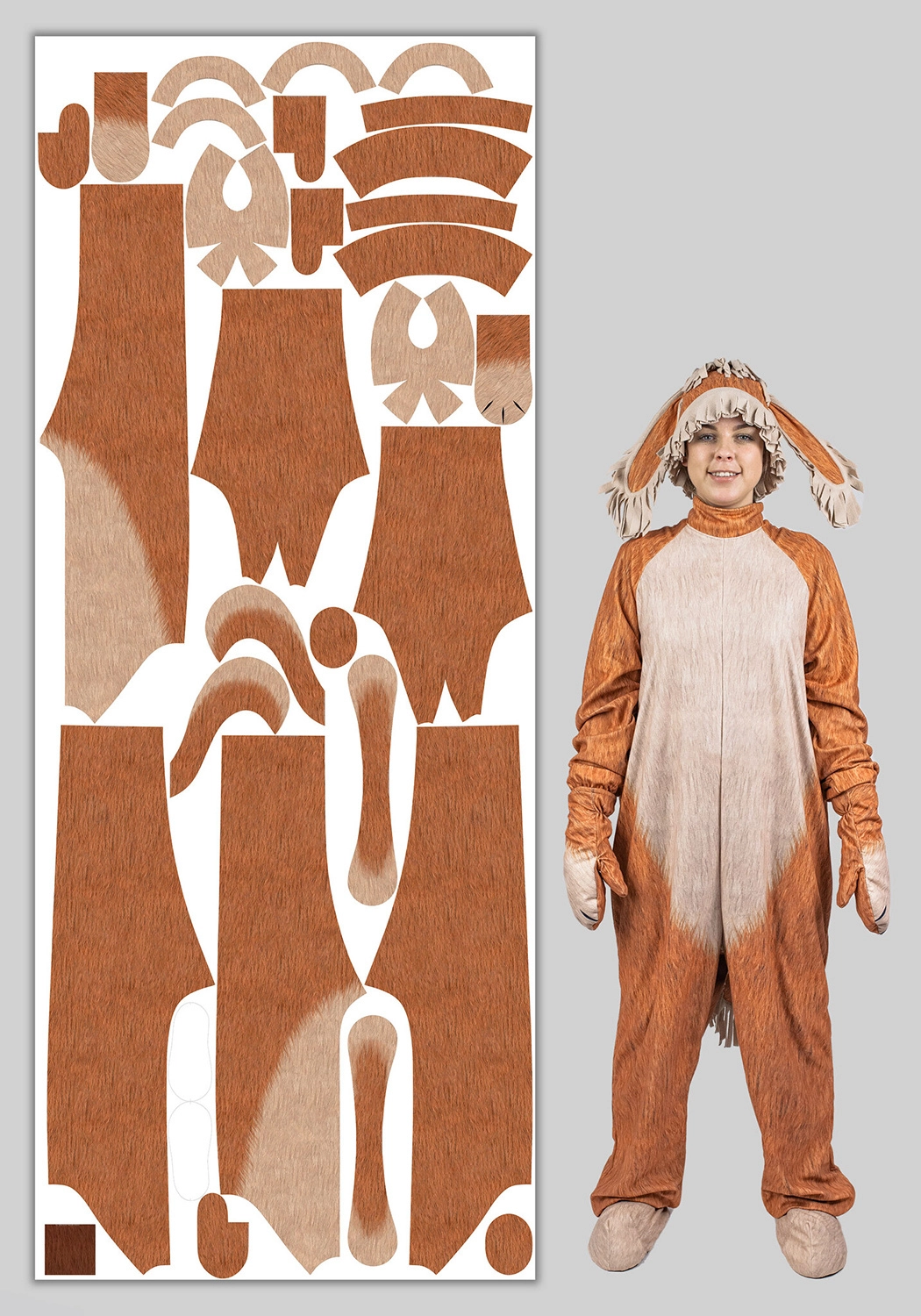 Костюм Собаки для взрослого (164-170 / размер 46-54 / Готовое изделие)