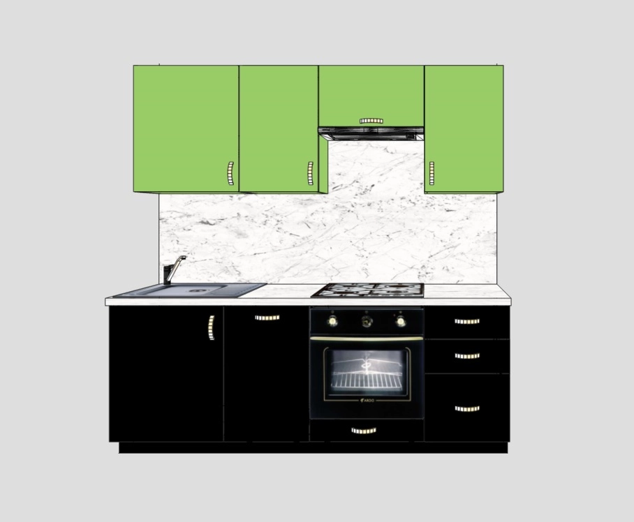 Кухня ЛДСП 2,1 м (для газовой варочной поверхности)