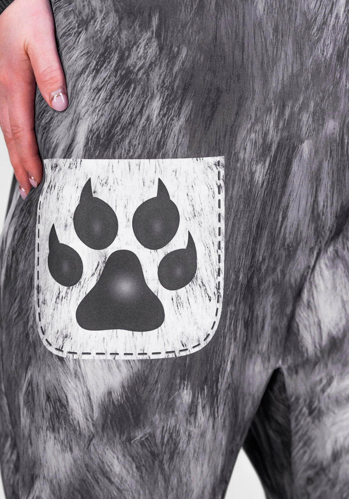 Комбинезон Волк для взрослого (рост 164-176 / размер 48-56 / Готовое изделие)