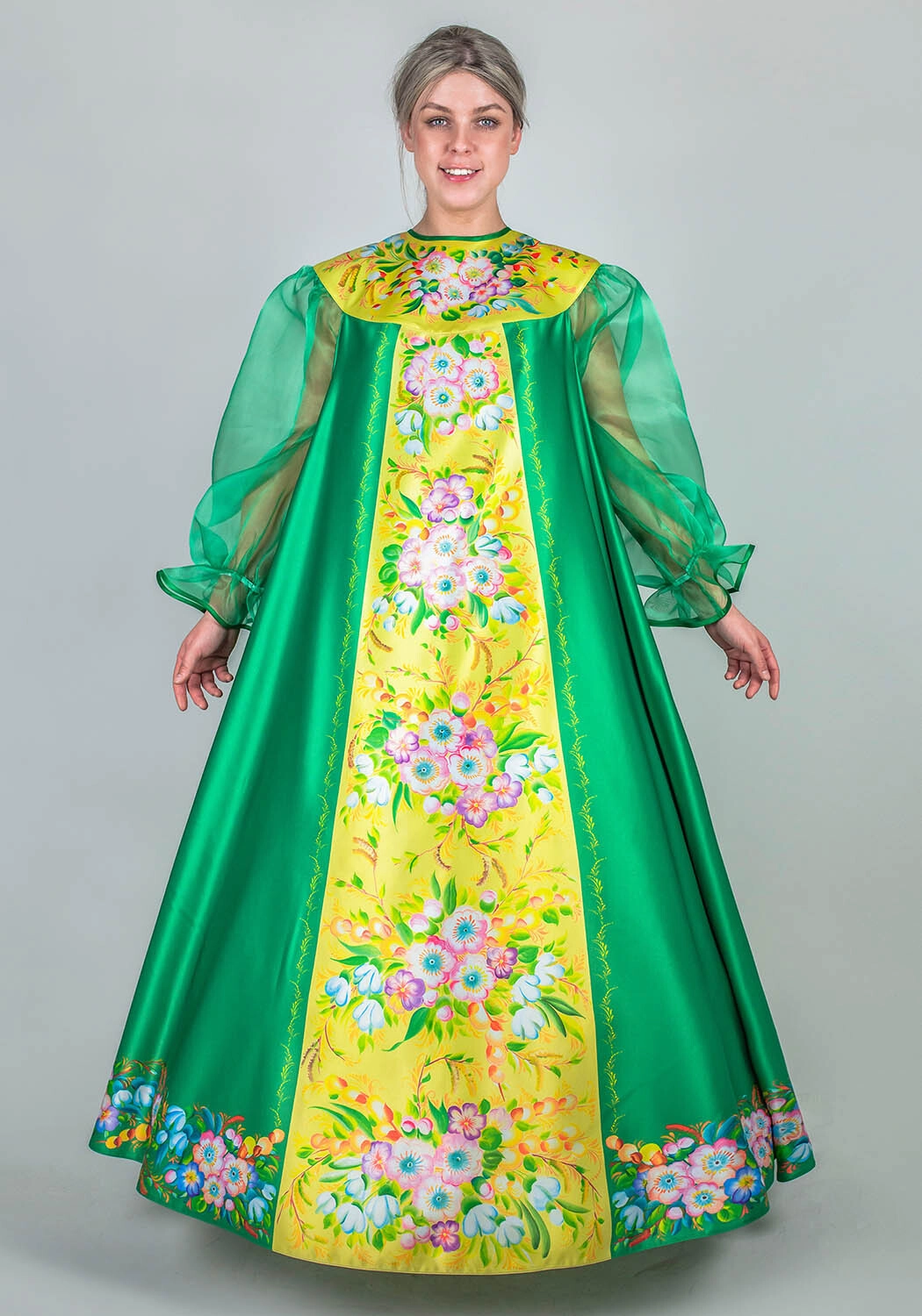 Весна Подснежники платье (164-170 / размер 44-56 / Готовое изделие)