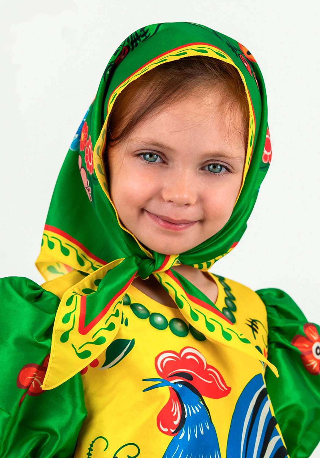 Городецкая роспись детская Матрешка (рост 122-128 / Готовое изделие)