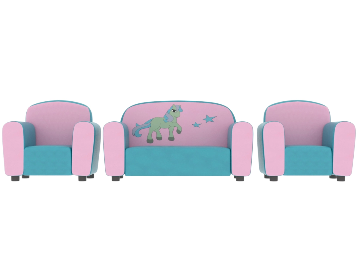 Комплект детской мягкой мебели"Пони".
