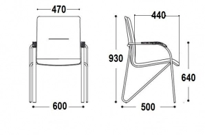 Стул «САМБА» (хромированная рама)