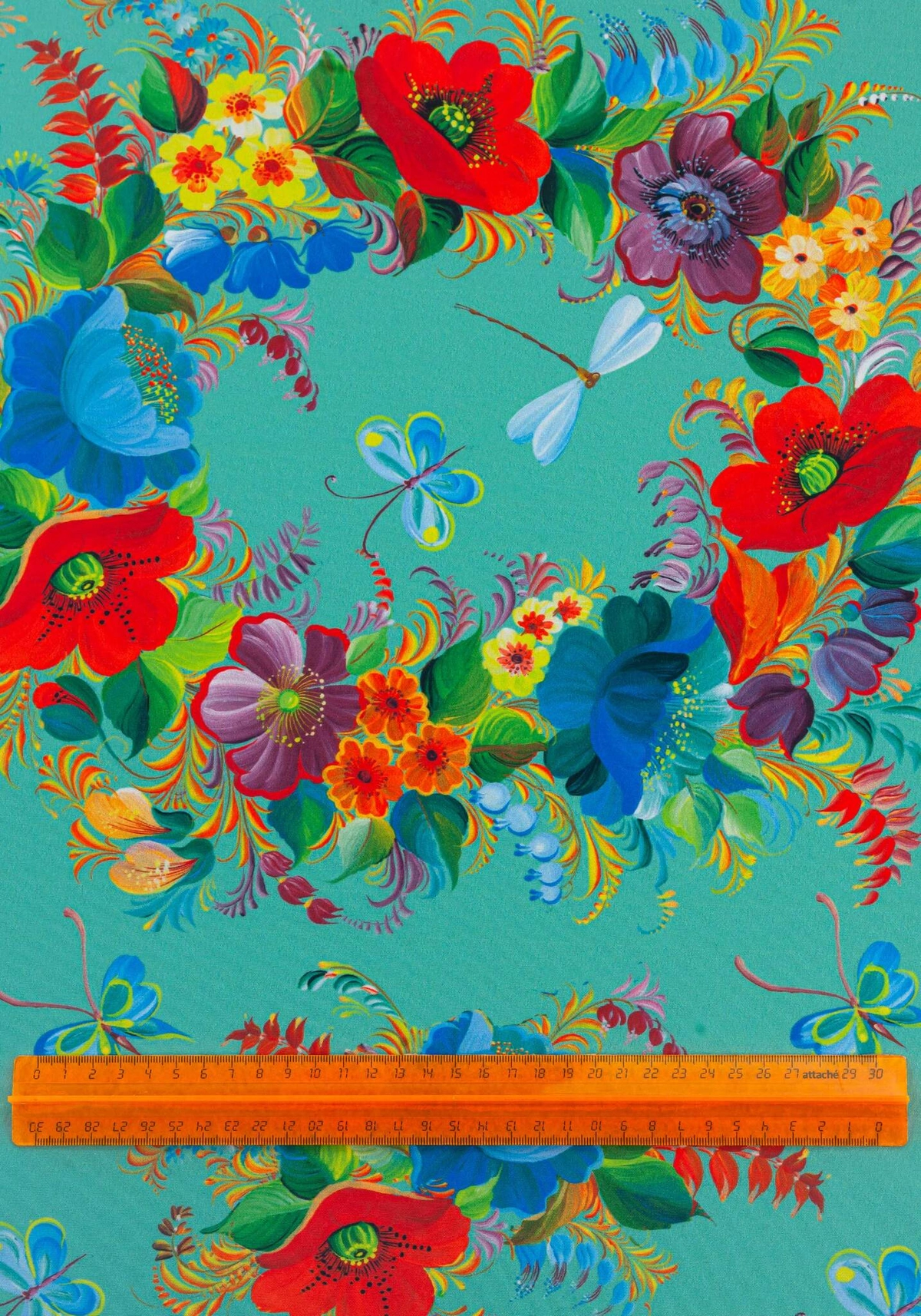 Ткань Танец Стрекозы (Креп-сатин)