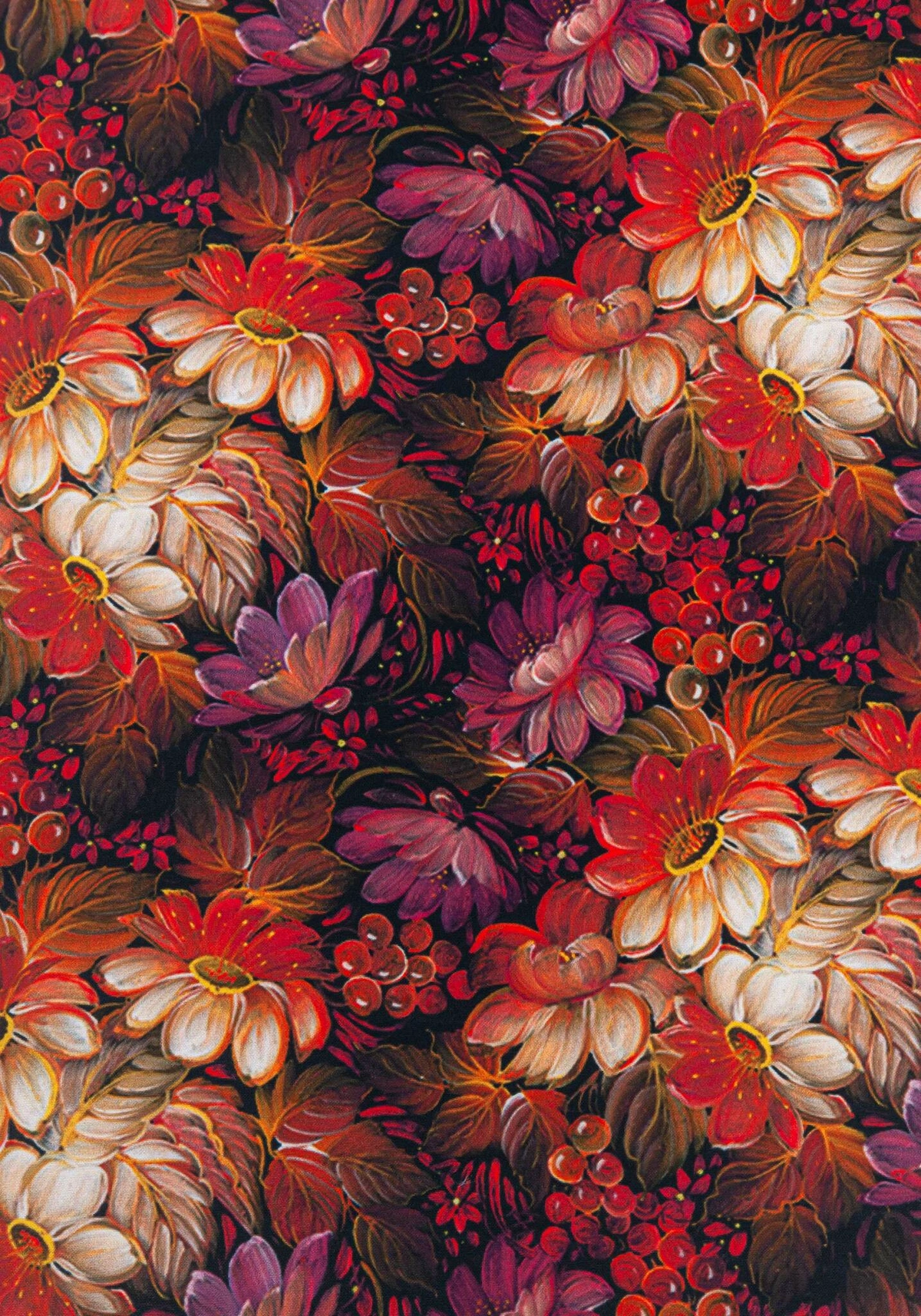 Ткань Осенний Бал (Креп-сатин)