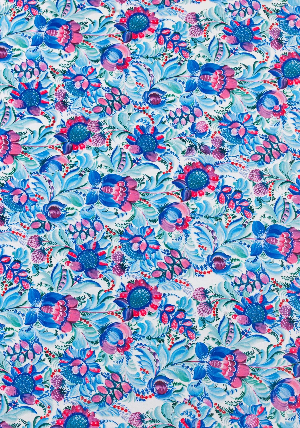 Ткань Петриковская роспись (Креп-сатин)