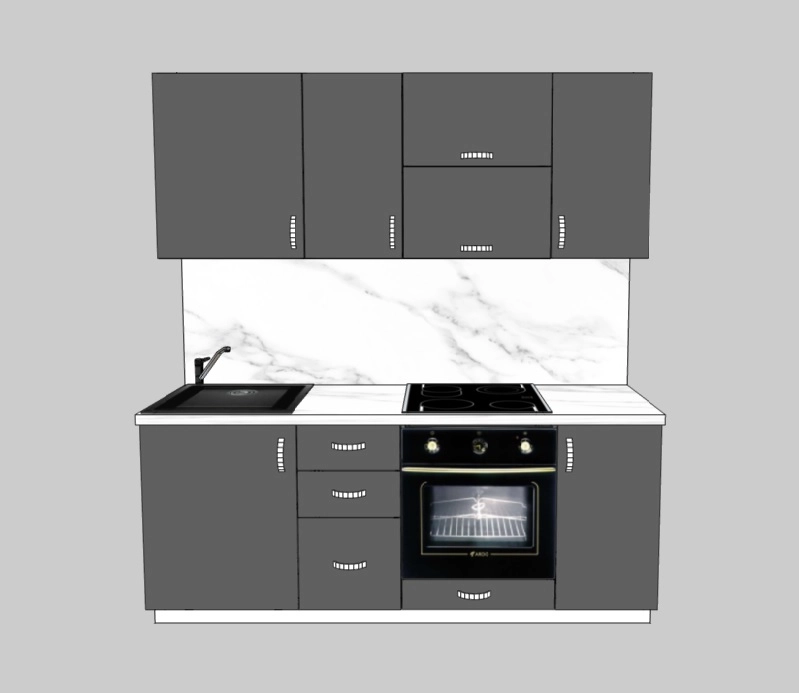 Кухня ЛДСП 2м (для электрической поверхности)