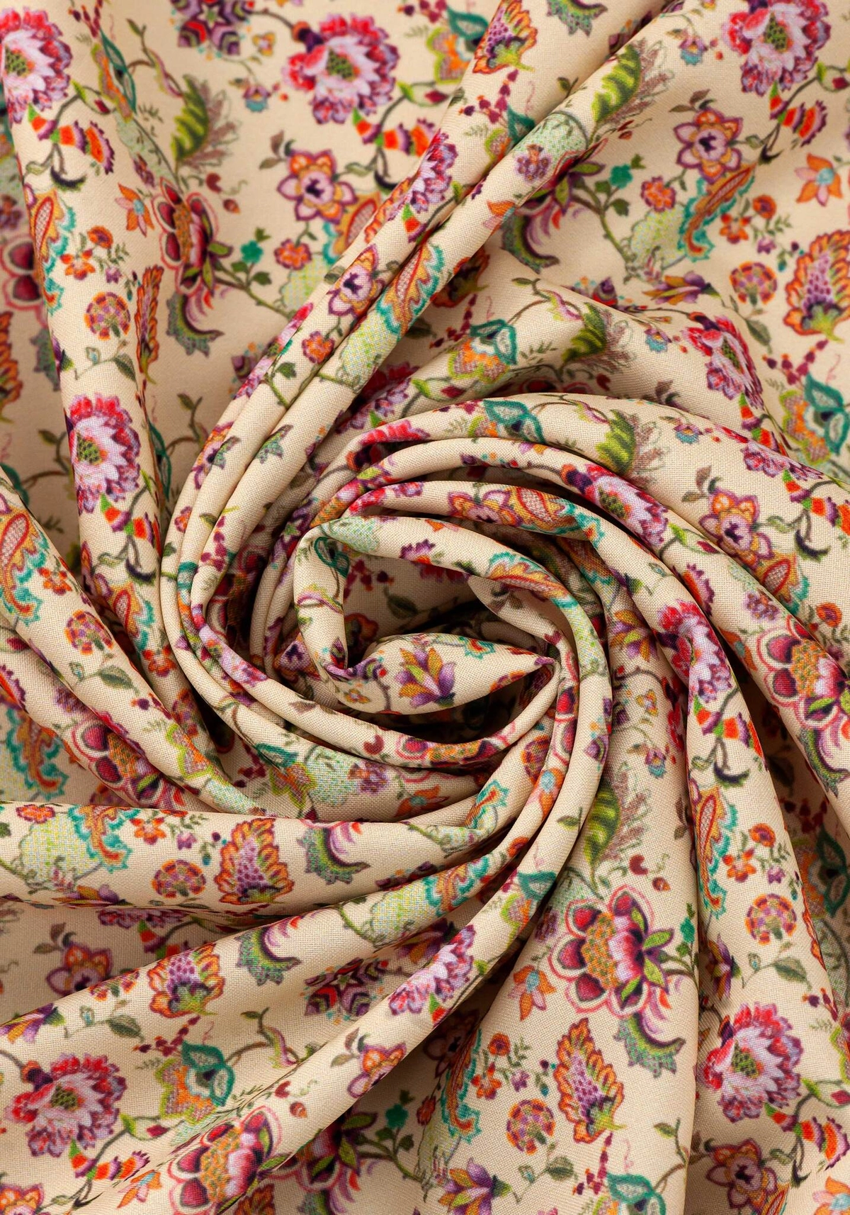 Ткань Аленький цветочек (Креп-сатин)