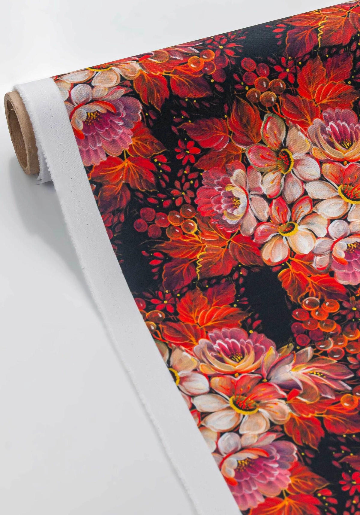 Ткань Расписная Осень (Креп-сатин)