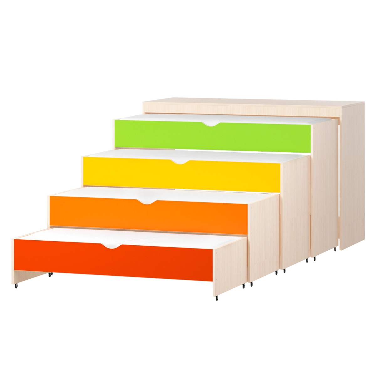 Кровать-тумба четырехъярусная "Улыбка"