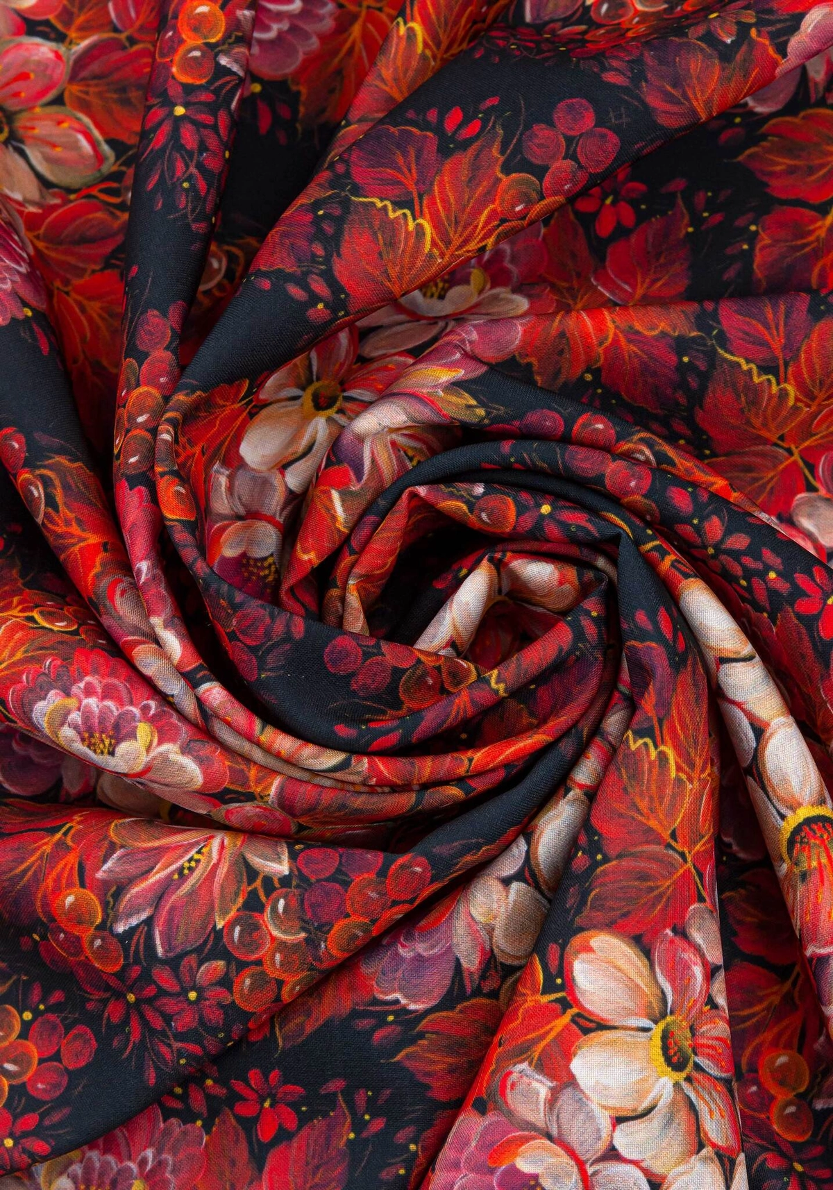 Ткань Расписная Осень (Креп-сатин)