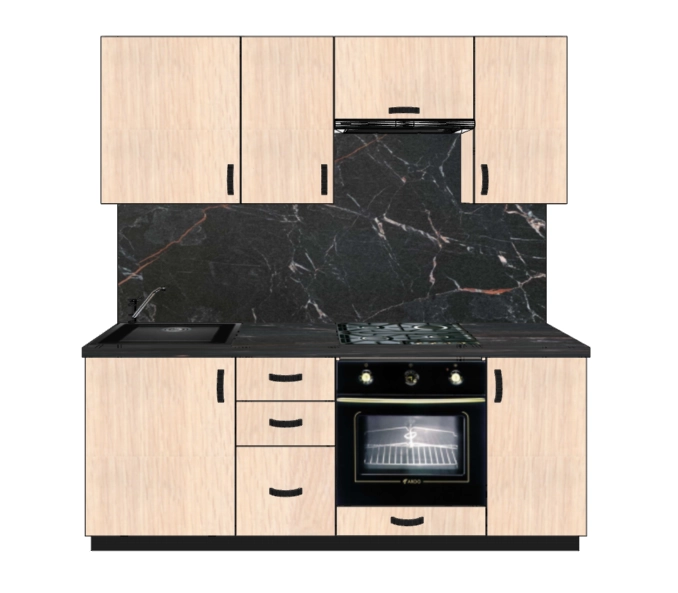 Кухня ЛДСП 2м (для газовой варочной поверхности) 