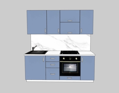 Кухня Эмаль 2 м (для электрической варочной поверхности)