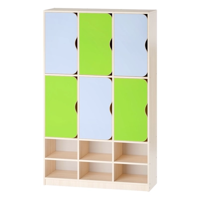 Шкаф двухъярусный 6 местный  с обувницей