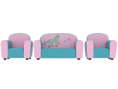 Комплект детской мягкой мебели"Пони".