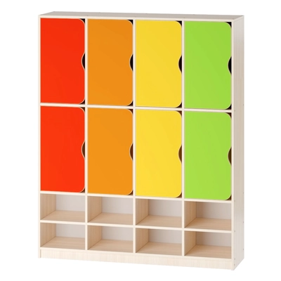 Шкаф двухъярусный 8 местный с обувницей