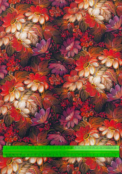 Ткань Осенний Бал (Креп-сатин)