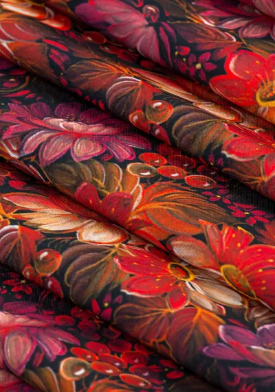 Ткань Осенний Бал (Креп-сатин)