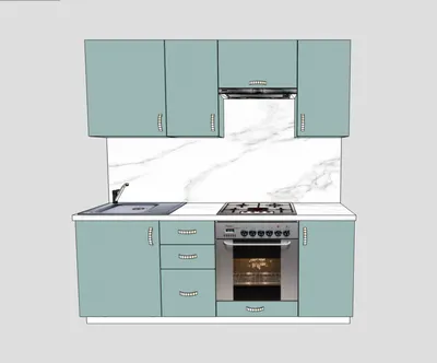 Кухня ЛДСП 2м (для газовой варочной поверхности) 