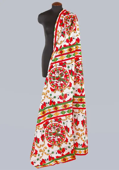 Ткань Пермогорская роспись (Креп-сатин)