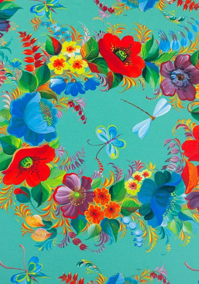 Ткань Танец Стрекозы (Креп-сатин)