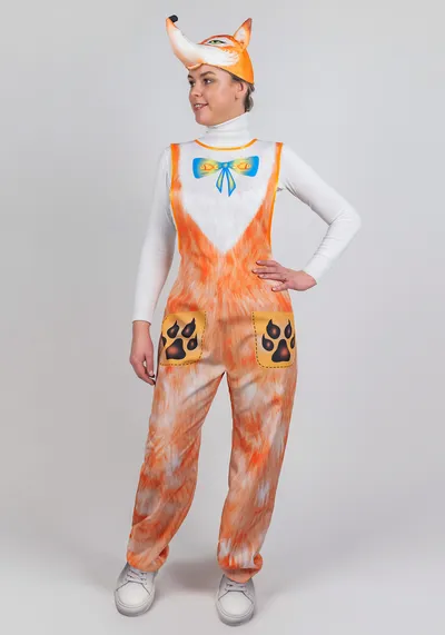 Комбинезон Лиса для взрослого (рост 164-176 / размер 48-56 / Готовое изделие)