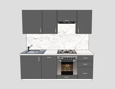 Кухня ЛДСП 2,1 м (для газовой варочной поверхности)