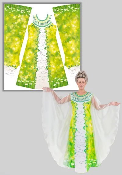 Весна / Березка платье женское (рост 170 / размер 46-54 / Готовое изделие)