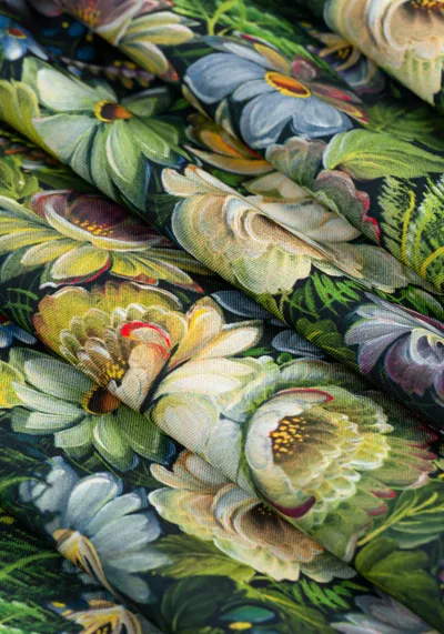 Ткань Таинственный сад (Креп-сатин)