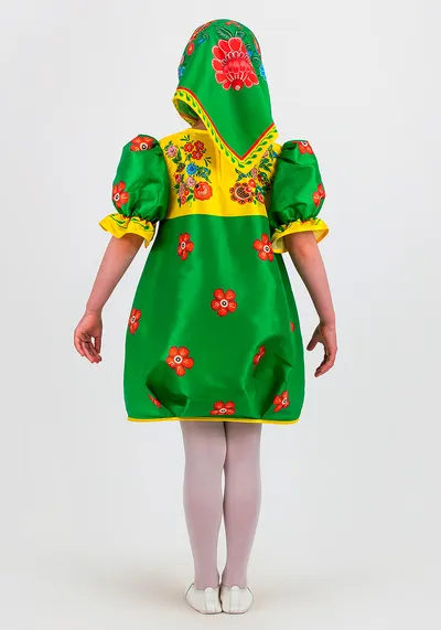 Городецкая роспись детская Матрешка (рост 122-128 / Готовое изделие)