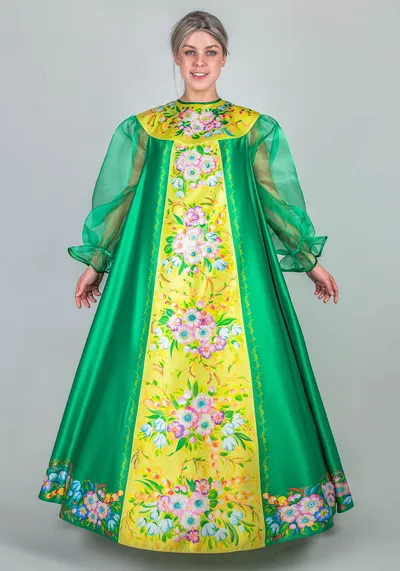 Весна Подснежники платье (164-170 / размер 44-56 / Готовое изделие)