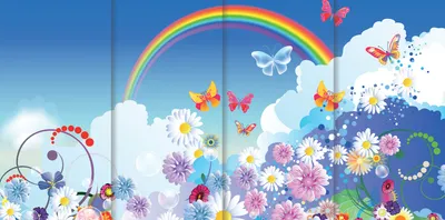 Путешествие в страну Радуги - Декорация / Занавес сцены (3м*3м / Набор для шитья)