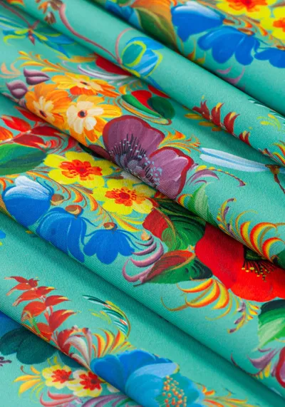 Ткань Танец Стрекозы (Креп-сатин)