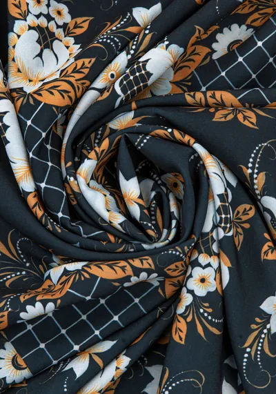 Ткань Петербургская роспись (Креп-сатин)