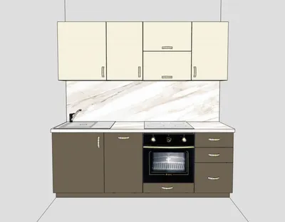 Кухня 2,1м ЛДСП  (для электрической поверхности)