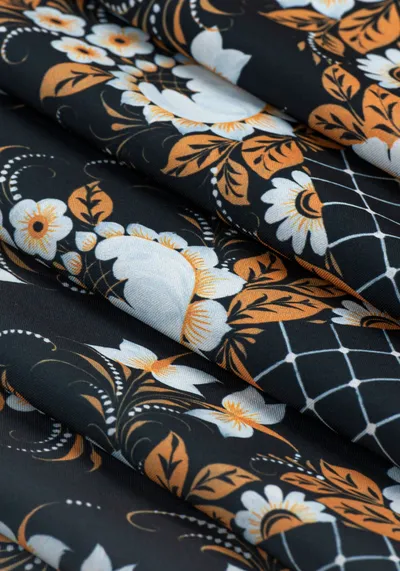 Ткань Петербургская роспись (Креп-сатин)