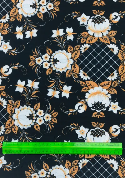 Ткань Петербургская роспись (Креп-сатин)