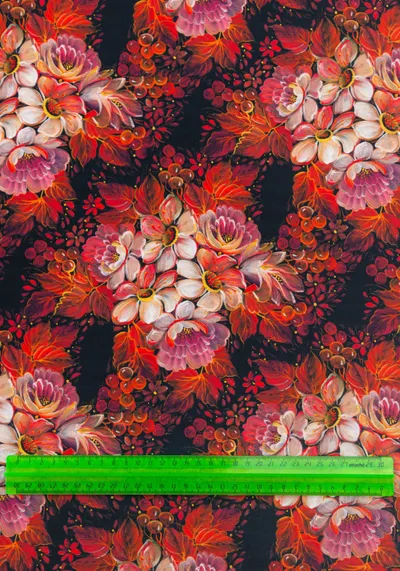 Ткань Расписная Осень (Шифон)