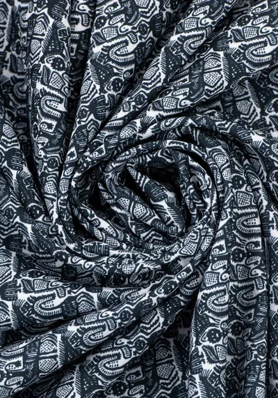 Набивная ткань Север (Креп-сатин)